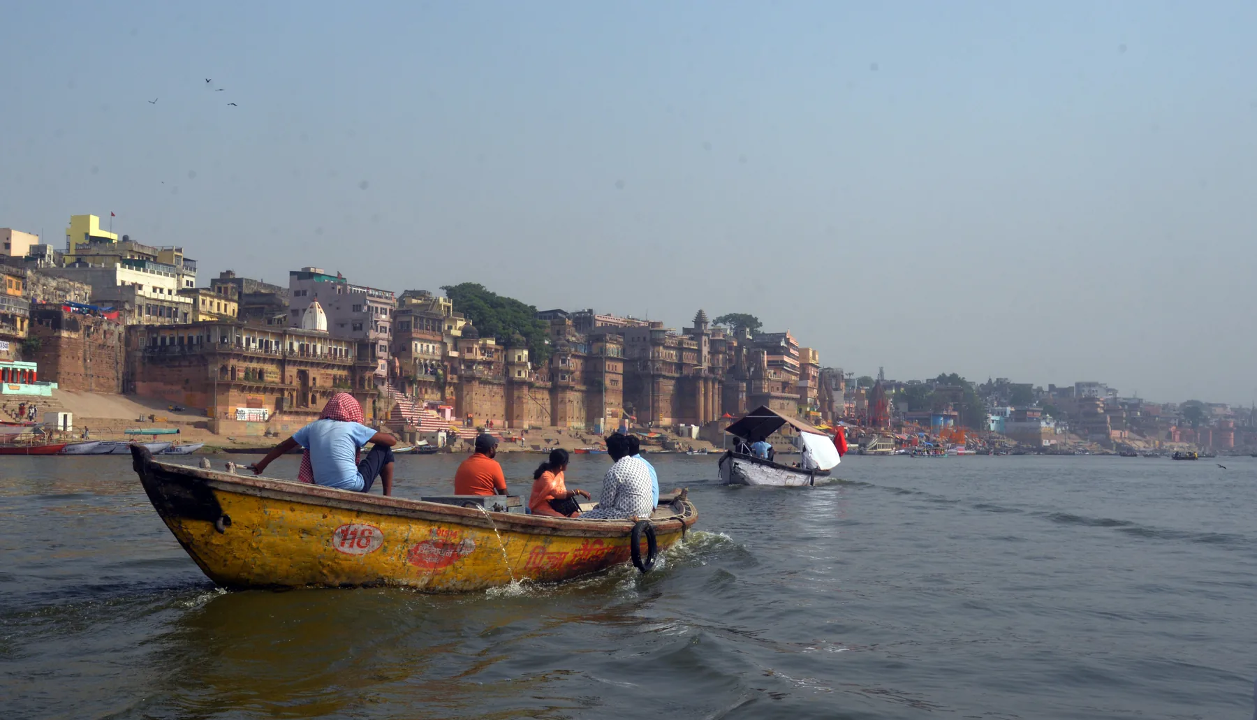 Boat view of Varanasi ghats