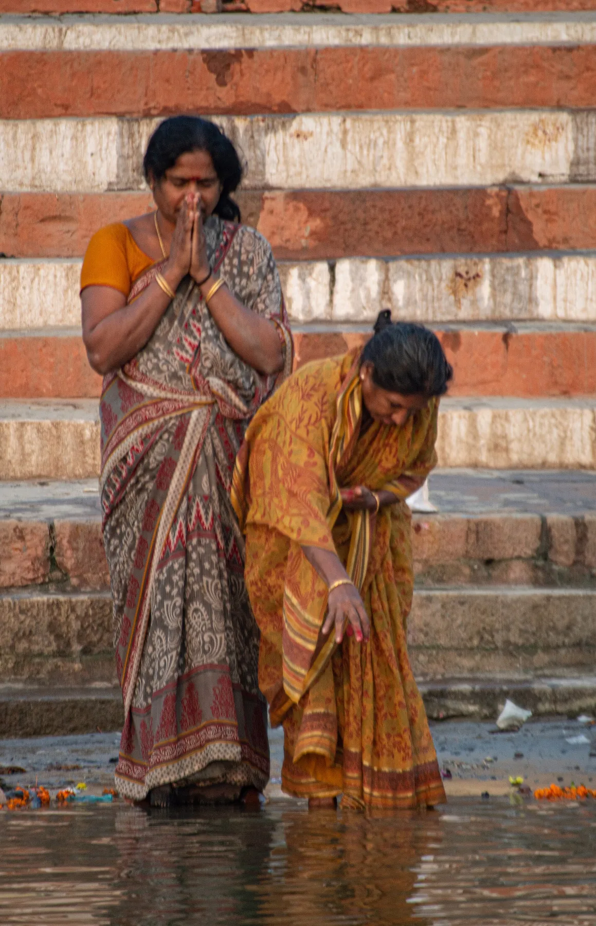 People at the ghats in Varanasi